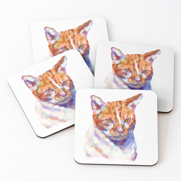 Item preview, Adorable ginger cat portrait, digital painting. printable, ginger cat decorations, ginger cat print, ginger cat, wall art, ginger cat wall decor, art prints, wall art prints. designed and sold by hadkhanong.