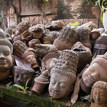 Artwork thumbnail, Lost Heads in the Terracotta Museum in Chiang Mai by Clara Go (missatgerebut)