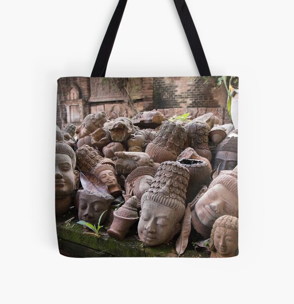 Lost Heads in the Terracotta Museum in Chiang Mai All Over Print Tote Bag