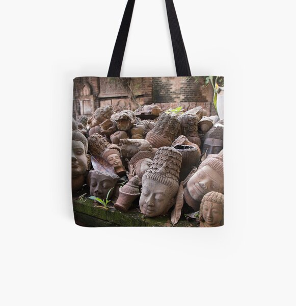 Lost Heads in the Terracotta Museum in Chiang Mai All Over Print Tote Bag