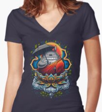 Enlightened Neighbor Women's Fitted V-Neck T-Shirt