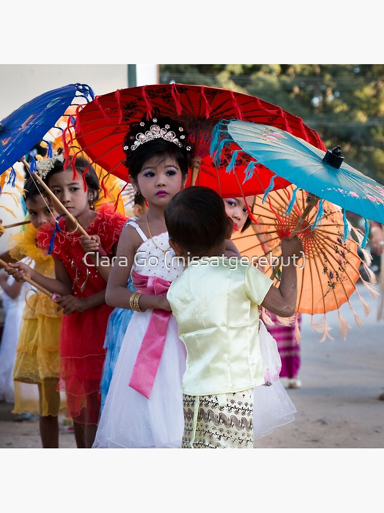Thumbnail 2 of 2, Tote Bag, Girls in Shinbyu Parade in Bawdhitahtaung. (Myanmar) designed and sold by missatgerebut.