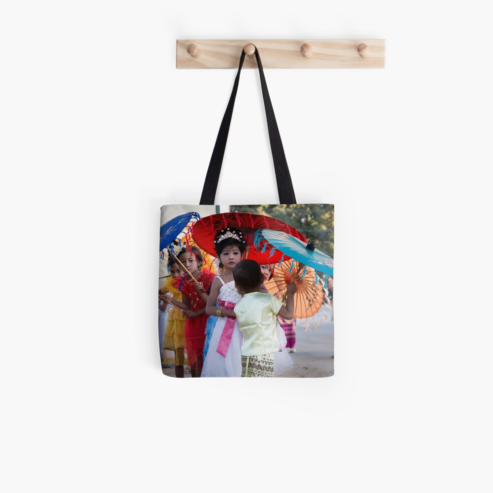 Girls in Shinbyu Parade in Bawdhitahtaung. (Myanmar) Tote Bag