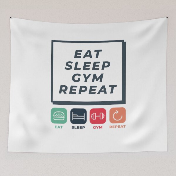 Item preview, Eat Sleep Gym Repeat designed and sold by TYTN.
