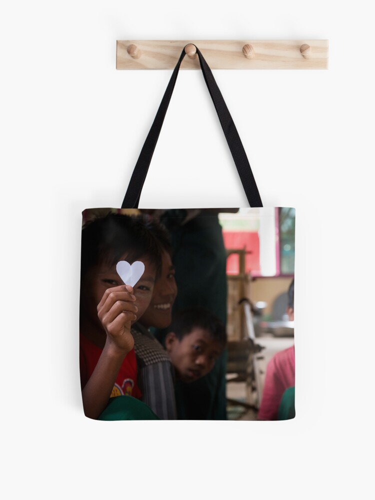 Thumbnail 1 of 2, Tote Bag, Lovely Boy in Myanmar designed and sold by missatgerebut.
