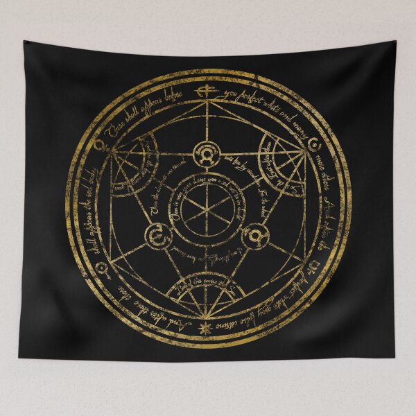 Item preview, Human Transmutation Circle - gold grunge designed and sold by maryedenoa.