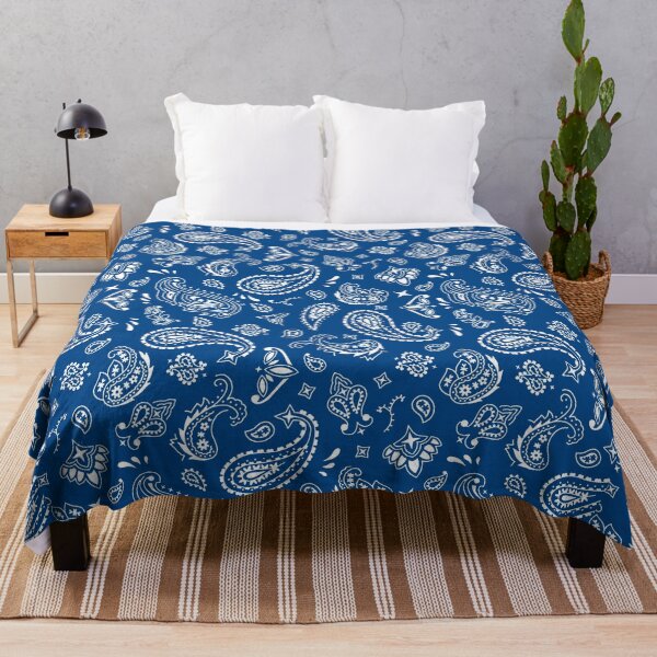 Item preview, White on Navy Paisley designed and sold by BadBehaviour.