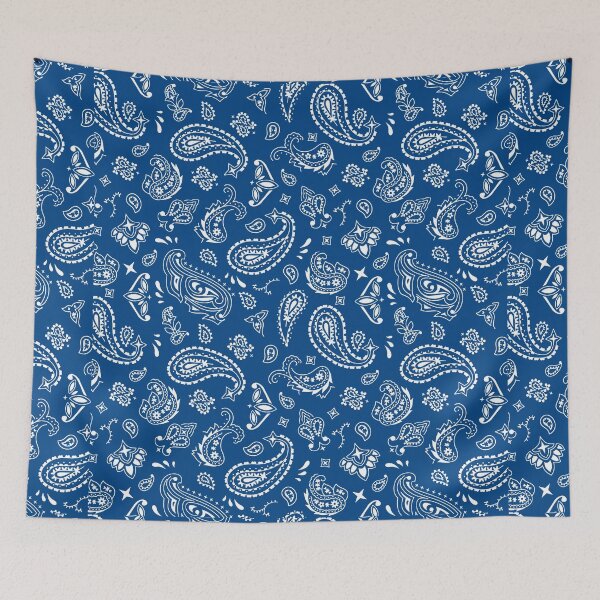 Item preview, White on Navy Paisley designed and sold by BadBehaviour.