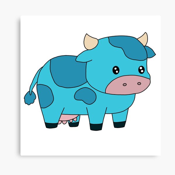 Blue Cow Canvas Prints Redbubble - cow eyes roblox
