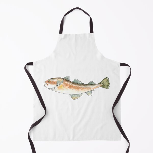 Item preview, Watercolor hand drawn illustration of Cod fish designed and sold by FuzzyLogicKate.