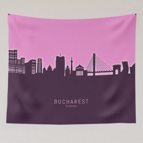 Item preview, Bucharest Romania Skyline designed and sold by ArtPrints.