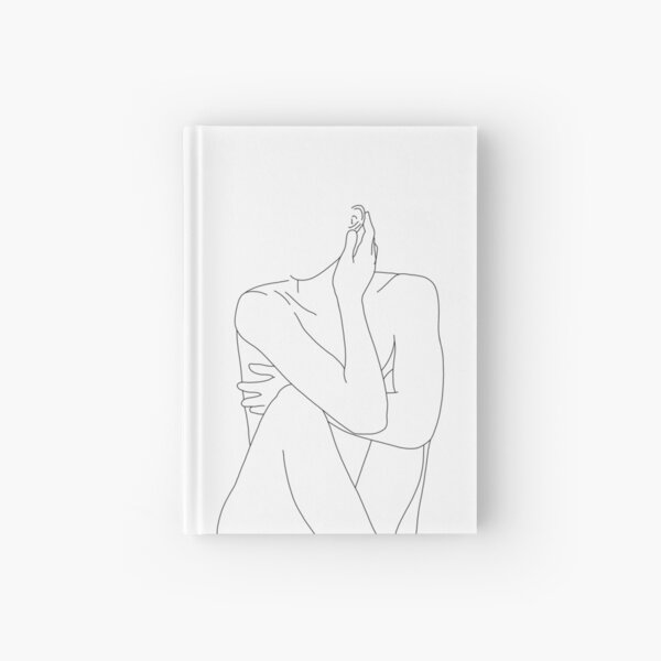 Nude figure illustration - Celina Hardcover Journal