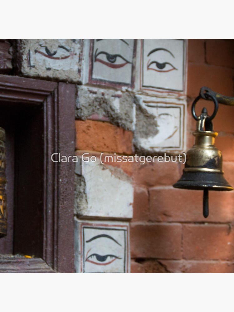Thumbnail 2 of 2, Tote Bag, Bell and buddha eyes in a buddhist temple designed and sold by missatgerebut.