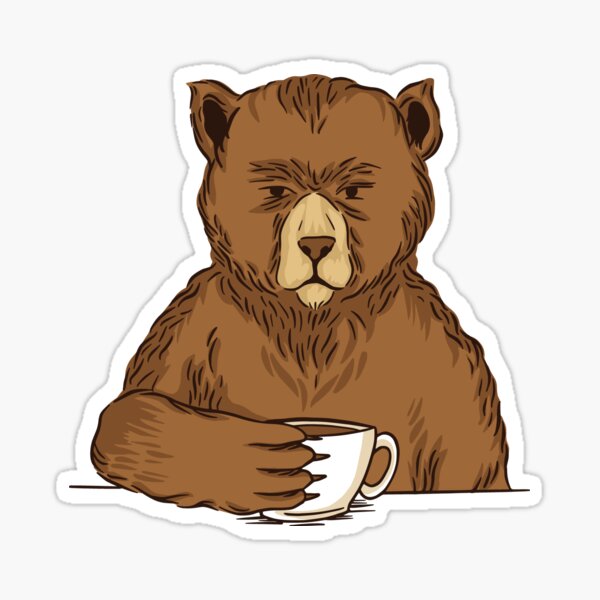 Bear Coffee Mug, Cute Bear Gift, Wild Animal Lover, Funny Wildlife Gifts  for Her, Him, Zoo Keeper Zoologist, Nature Meme, Grizzly Brown Bear 