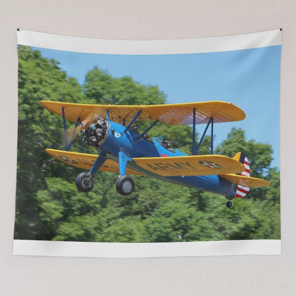 Item preview, Boeing-Stearman Kaydet Biplane Trainer Aircraft Taking Off designed and sold by SouthShorePics.