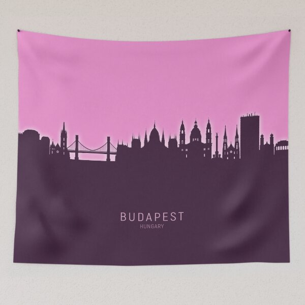 Item preview, Budapest Hungary Skyline designed and sold by ArtPrints.
