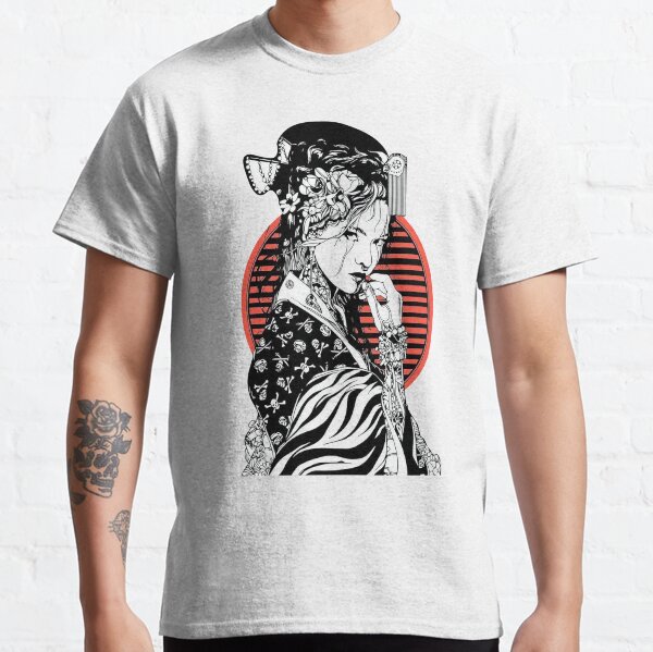 Dessin de geisha japonais T-shirt classique