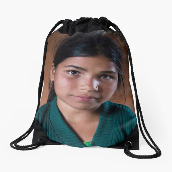 Girl in Thulasain Drawstring Bag