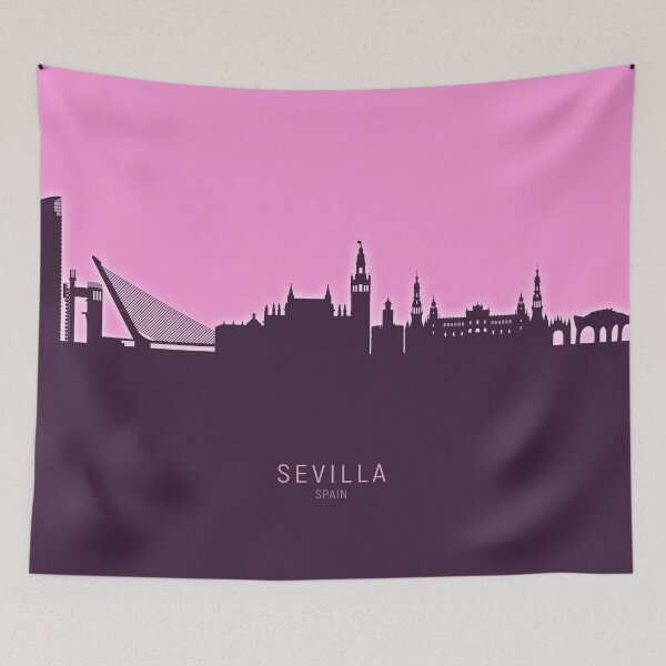 Item preview, Sevilla Spain Skyline designed and sold by ArtPrints.