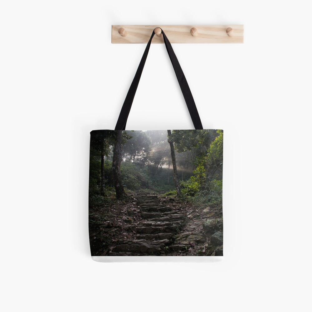 Stairs to the mountain  Tote Bag