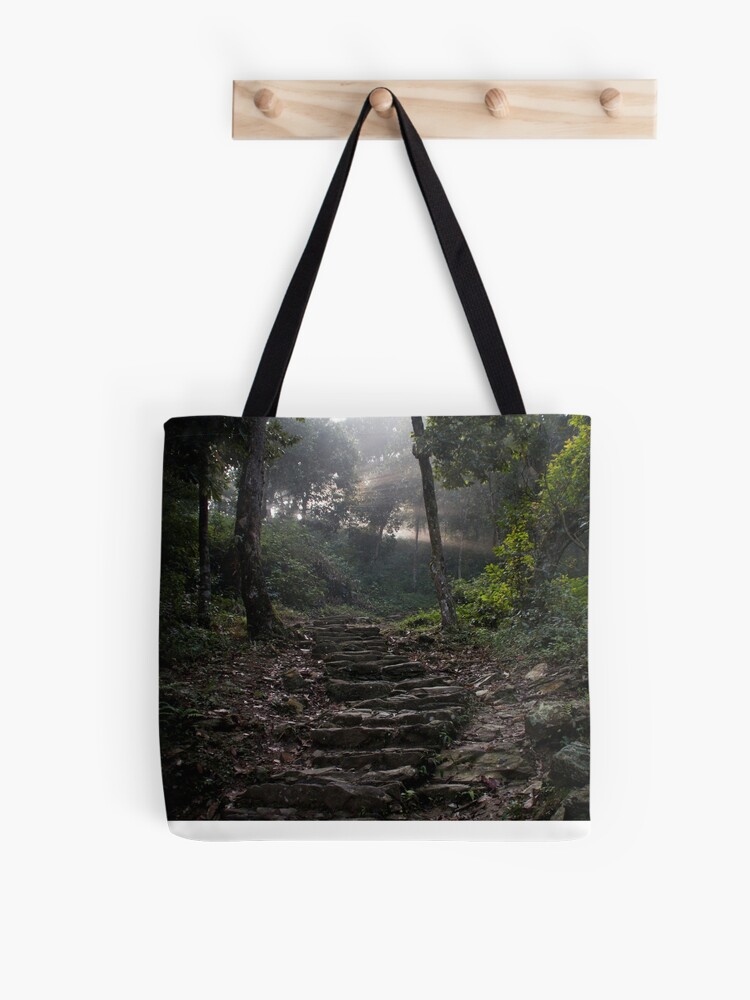 Thumbnail 1 of 2, Tote Bag, Stairs to the mountain designed and sold by missatgerebut.