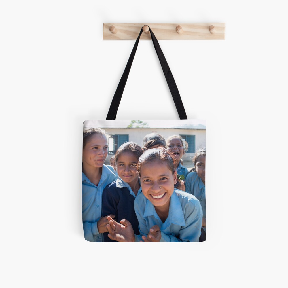 Girls In Tesinge - Far-west Nepal Tote Bag