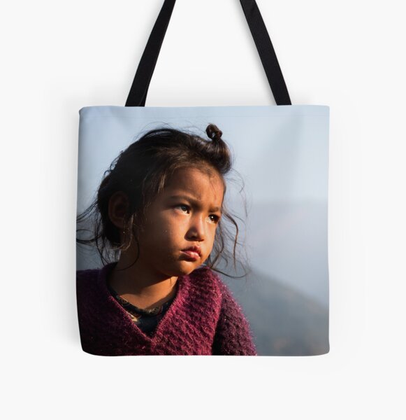 Little girl All Over Print Tote Bag