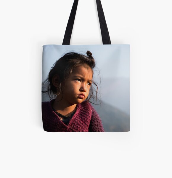 Little girl All Over Print Tote Bag