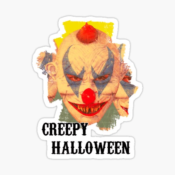 fieser Horrorclown, wer hat Angst vor mir, Horrorgestalt im Zirkus, Fanartikel, Geschenke und Dekorationsideen, Mauswohn Sticker