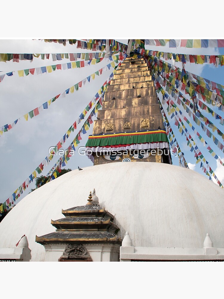 Thumbnail 2 of 2, Tote Bag, Stupa and Prayer flags designed and sold by missatgerebut.