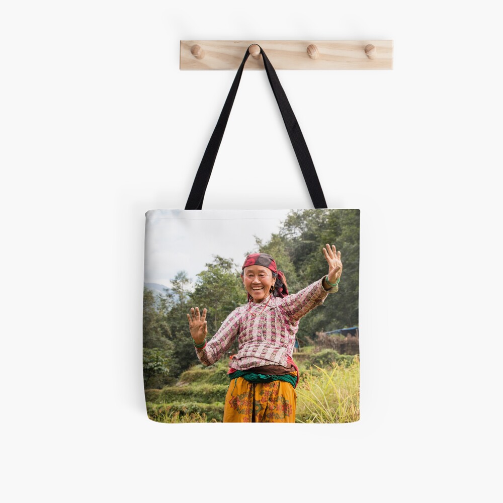 Lovely Aunty Dancing in Gyachchok (Gorkha district) Tote Bag