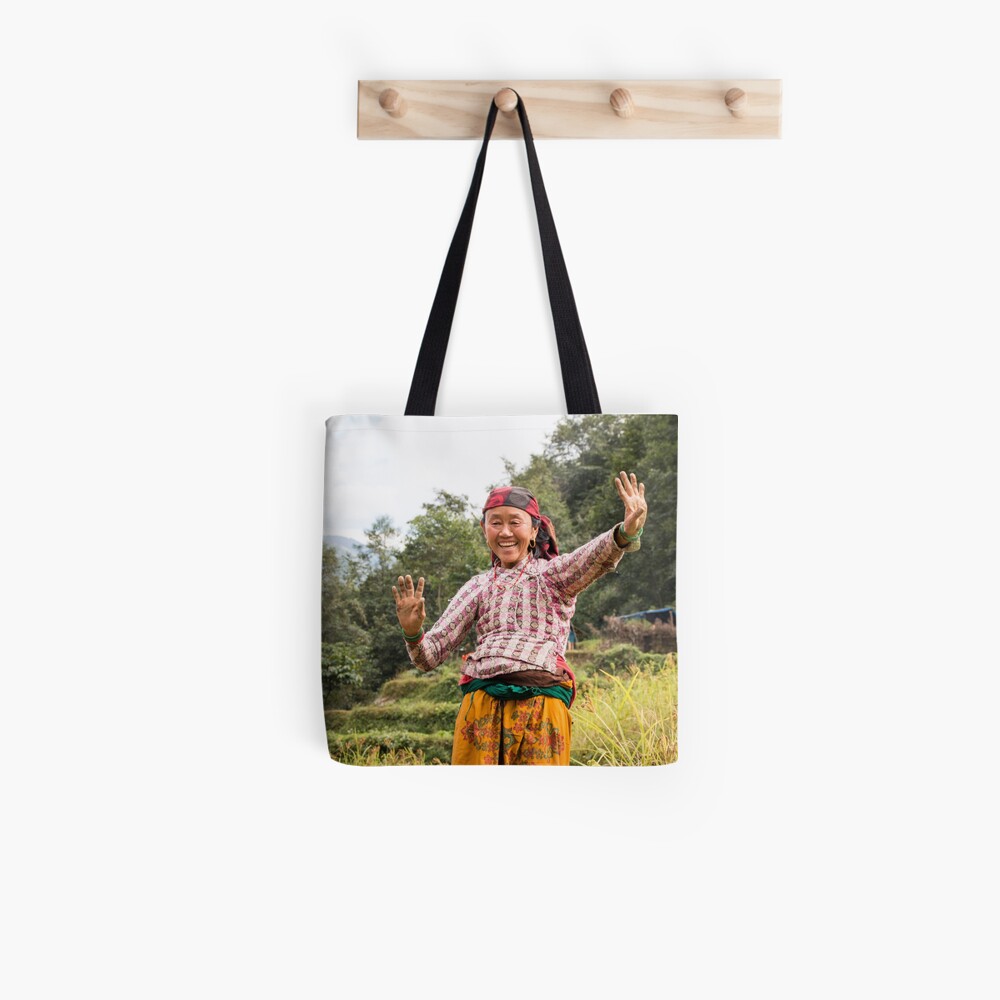 Lovely Aunty Dancing in Gyachchok (Gorkha district) Tote Bag