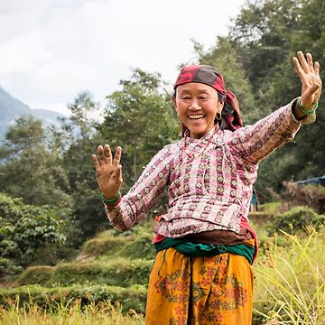 Artwork thumbnail, Lovely Aunty Dancing in Gyachchok (Gorkha district) by Clara Go (missatgerebut)