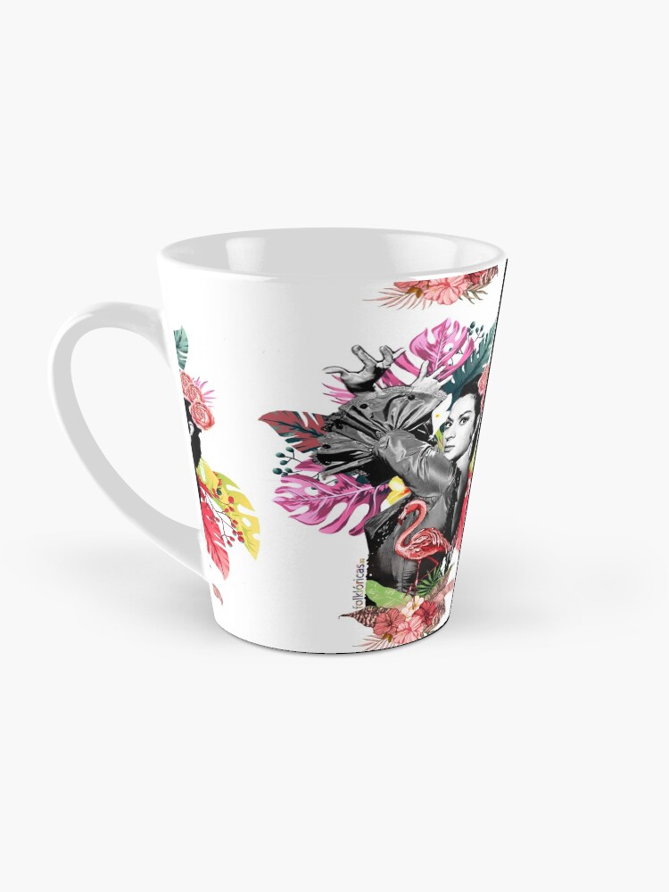 Imagen 3 de 4, Taza de café con la obra Lola Flores Tropical Flamenco, diseñada y vendida por danimota.