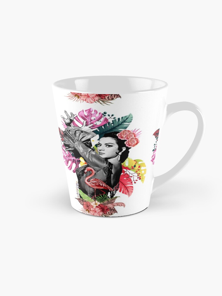 Imagen 1 de 4, Taza de café con la obra Lola Flores Tropical Flamenco, diseñada y vendida por danimota.