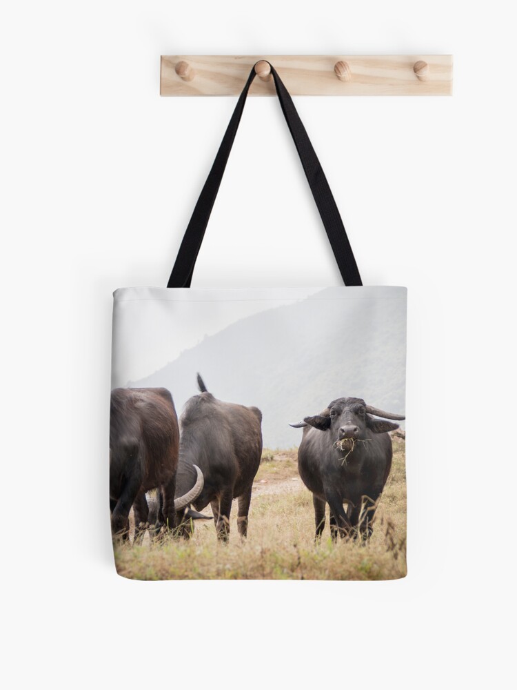 Thumbnail 1 of 2, Tote Bag, Water Buffalo in Gyachchok (Gorkha district) designed and sold by Clara Go (missatgerebut).