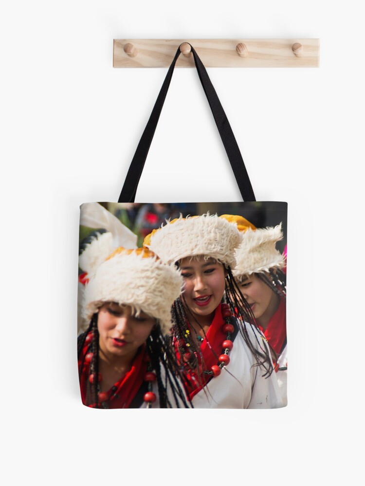 Thumbnail 1 of 2, Tote Bag, Tibetan Dancers in Kathmandu designed and sold by missatgerebut.