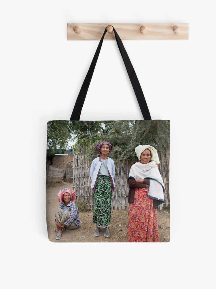 Thumbnail 1 of 2, Tote Bag, Myanmar Ladys designed and sold by missatgerebut.