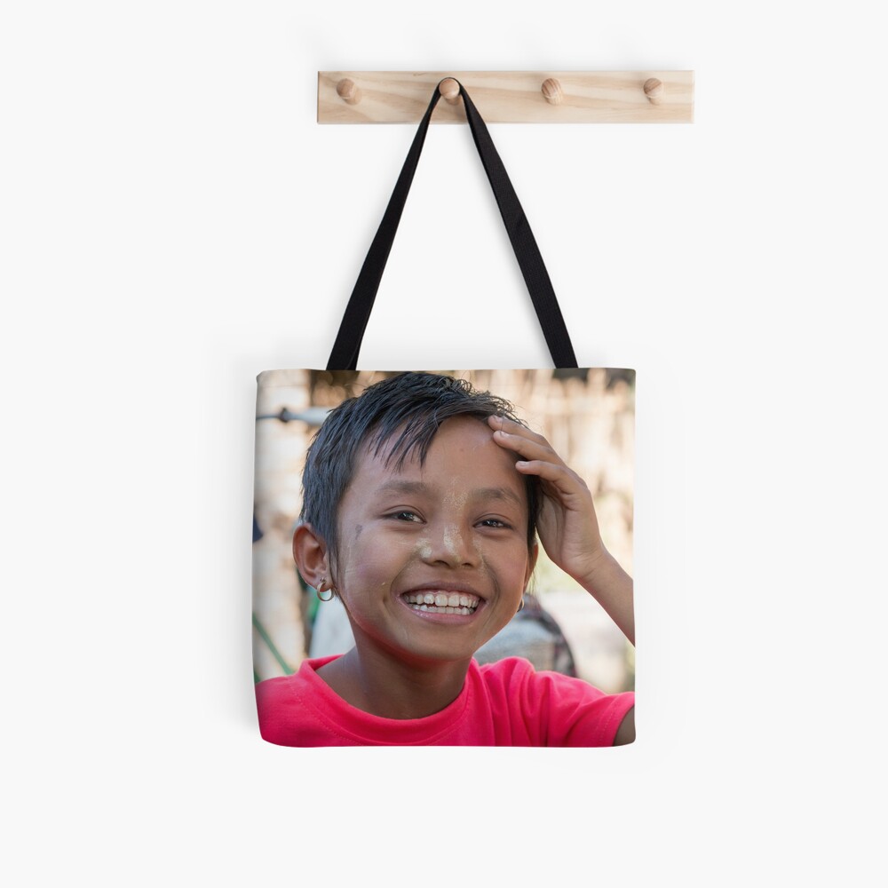 Happy girl in Myanmar Tote Bag