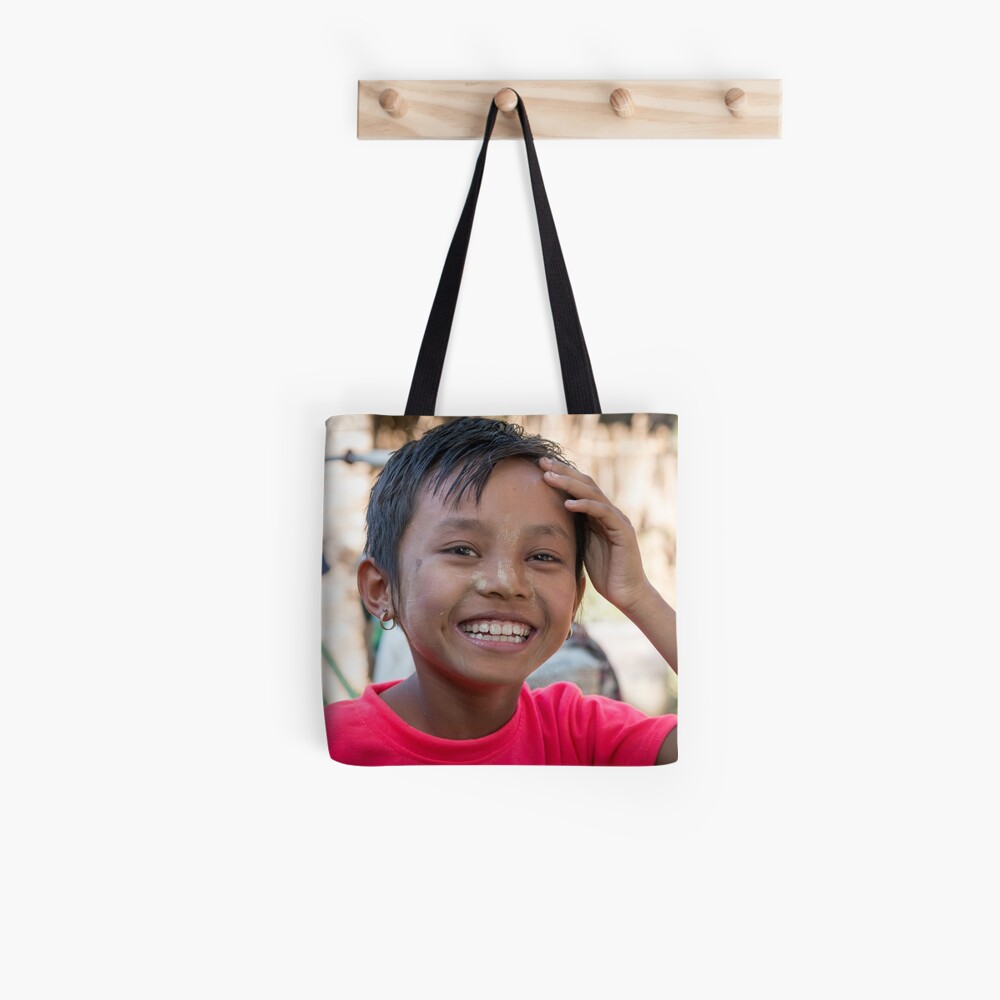 Happy girl in Myanmar Tote Bag