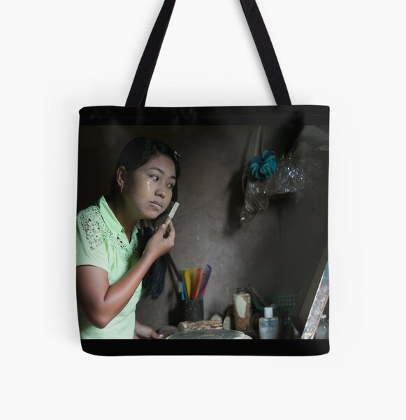 Each Morning ritual in every Myanmar House: Thanaka! All Over Print Tote Bag