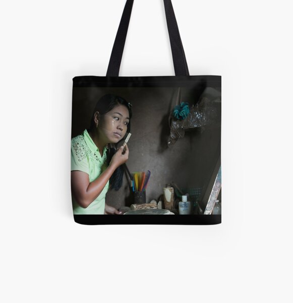 Each Morning ritual in every Myanmar House: Thanaka! All Over Print Tote Bag
