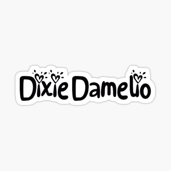 Dixie Damelio Justice Font Sticker