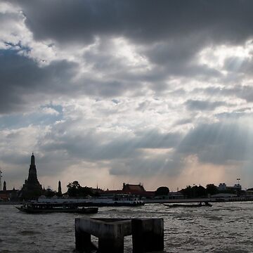 Artwork thumbnail, Enjoying Sunlight beside the River in Bangkok by Clara Go (missatgerebut)