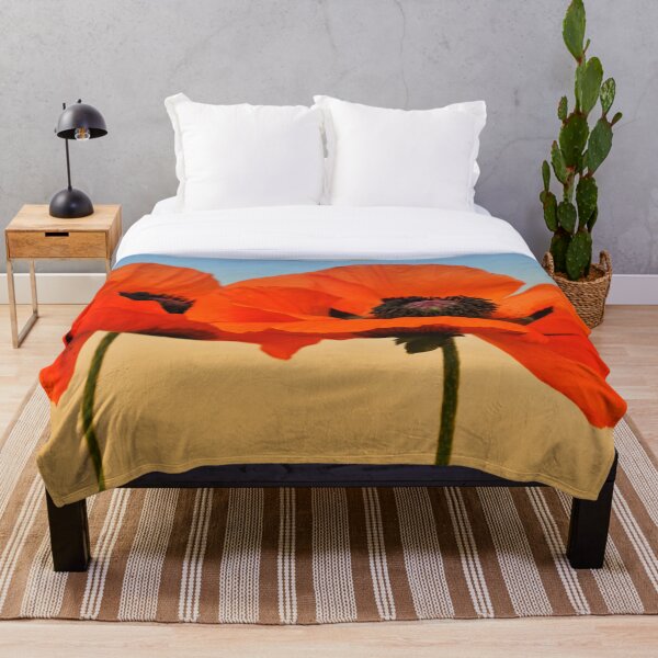 Item preview, VIBRANT ORIENTAL RED POPPIES AGAINST A VIVID BLUE SKY designed and sold by Teresa Chipperfield.
