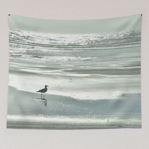 Item preview, BIRDIE WALKING ON THE BEACH AT SUNSET designed and sold by Teresa Chipperfield.