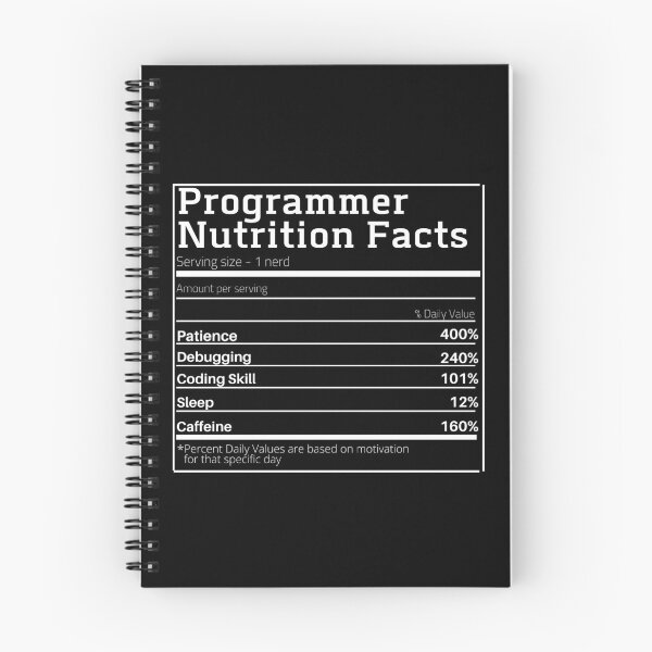 Item preview, Programmer nutrition facts designed and sold by KauzSL.