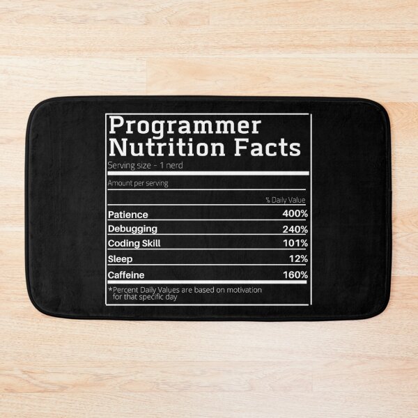 Item preview, Programmer nutrition facts designed and sold by KauzSL.