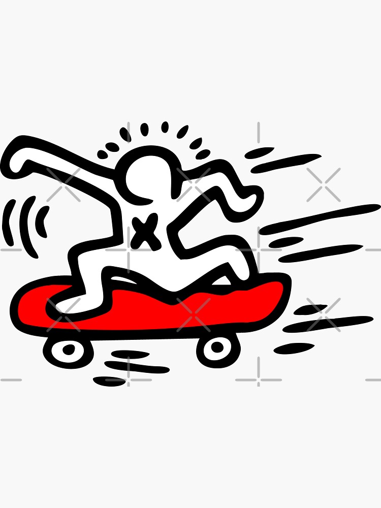 Keith Haring - Skate Lover/ 1988 / Talking Heads / Abstract / Pop Art by Joni77