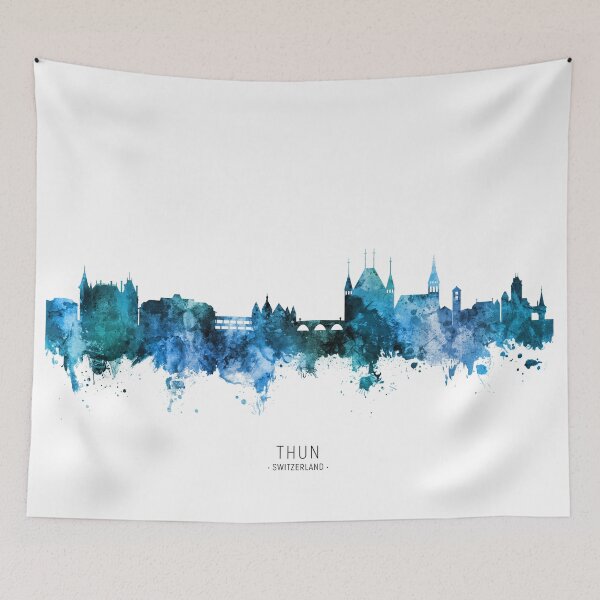 Item preview, Thun Switzerland Skyline designed and sold by ArtPrints.